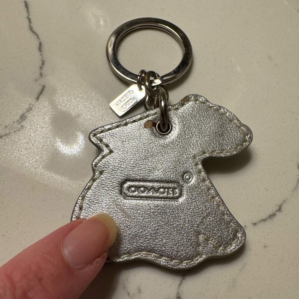 Coach Polar Limited Edition Polar Bear in Scarf Patent Leather Keychain - Picture 4 of 6
